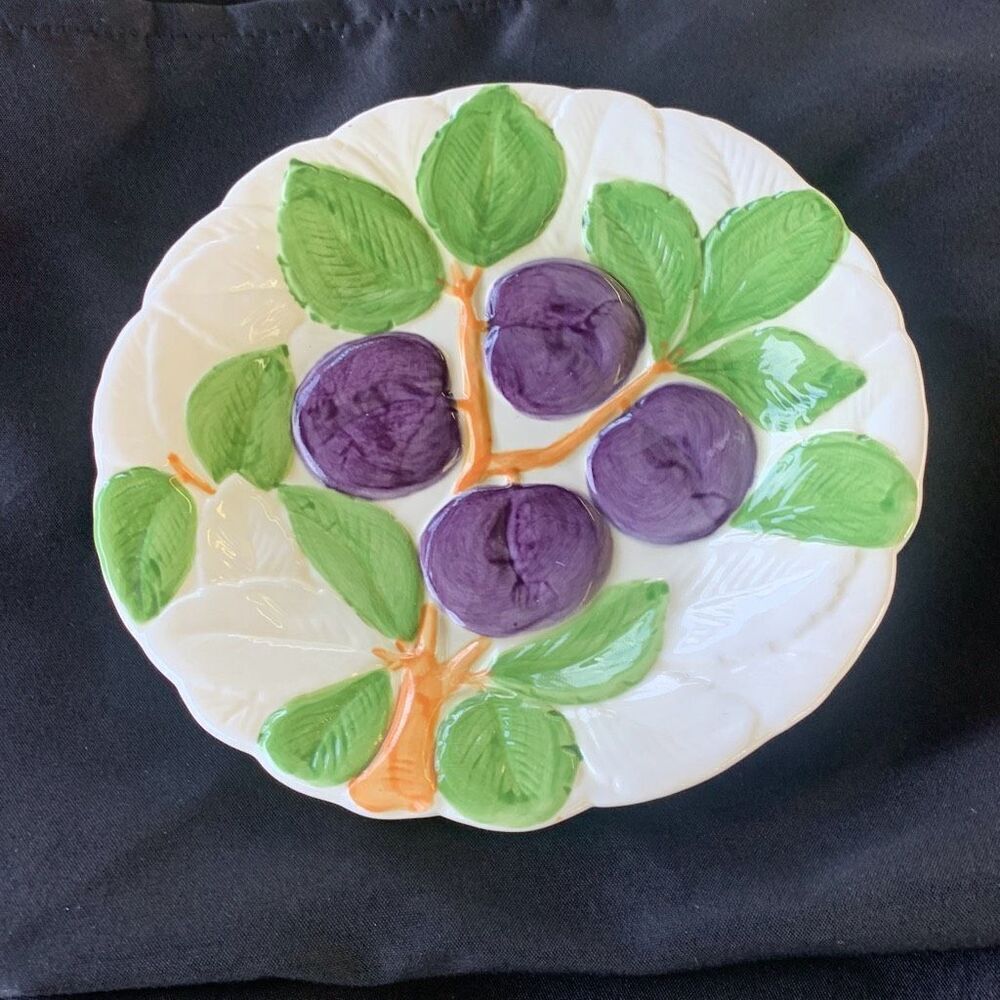 Vintage Shafford 1987 Fruit Du Jour Plate Stock 8981 Made In Philippines Classic - Picture 7 of 9